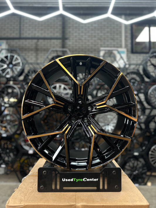 M8 Brons Style - 20" Breedset - Zwart/brons Gepolijst